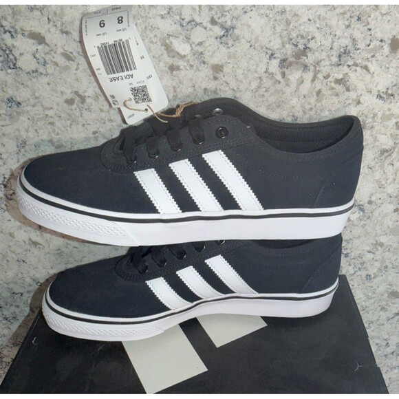 New Adidas Adi Ease Black White Casual Suede Shoes Sneakers [HQ6432] NIB DS main image 6